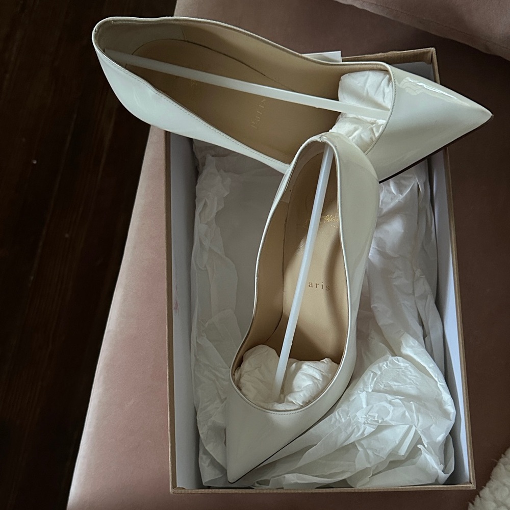 Christian Louboutin Pigalle Follies White Patent